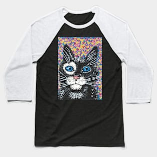 Cat face Baseball T-Shirt